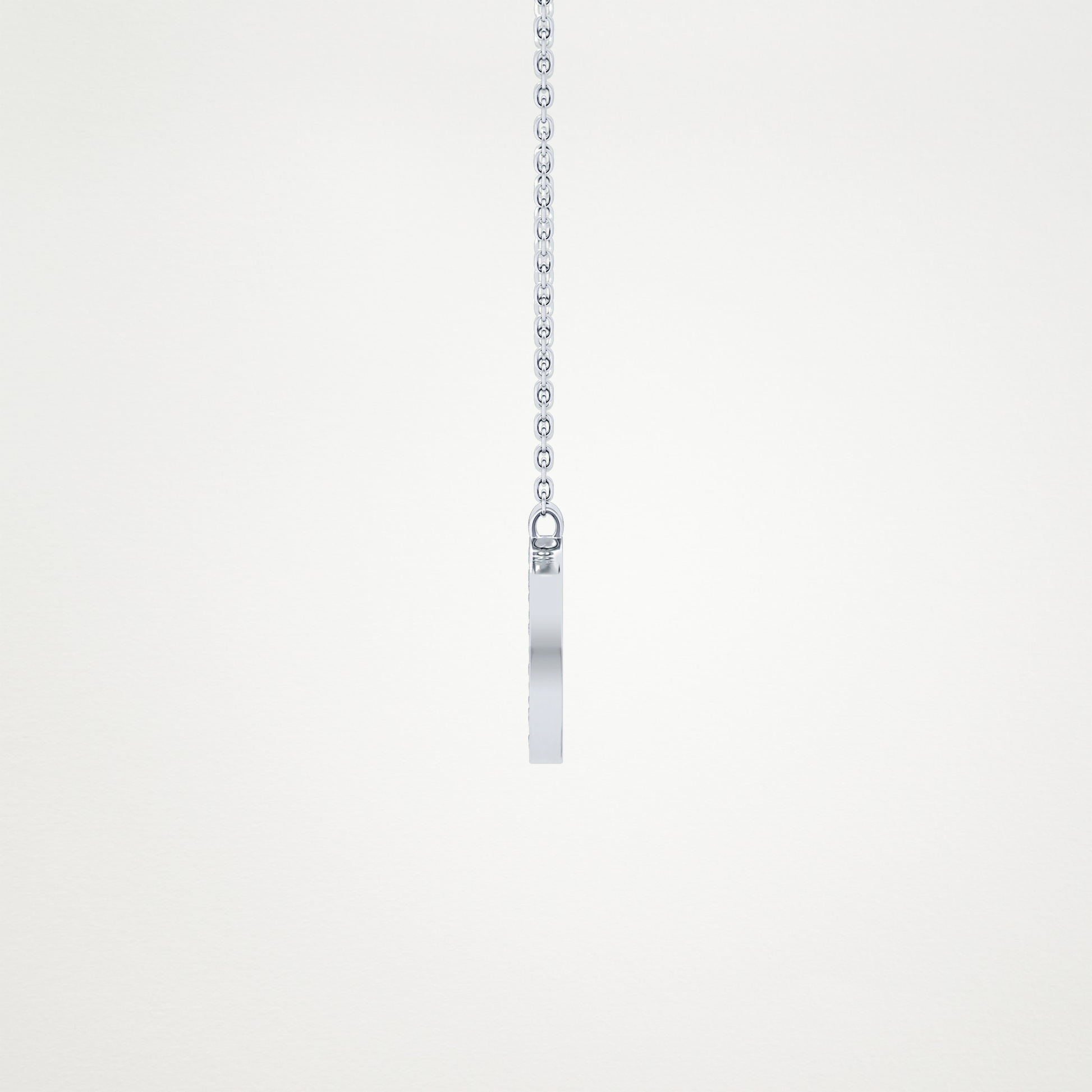 0.243 TCW Round Lab Grown Diamond D Initial Pendant Necklace