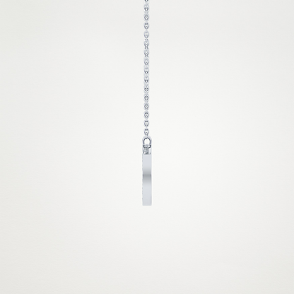 0.243 TCW Round Lab Grown Diamond D Initial Pendant Necklace