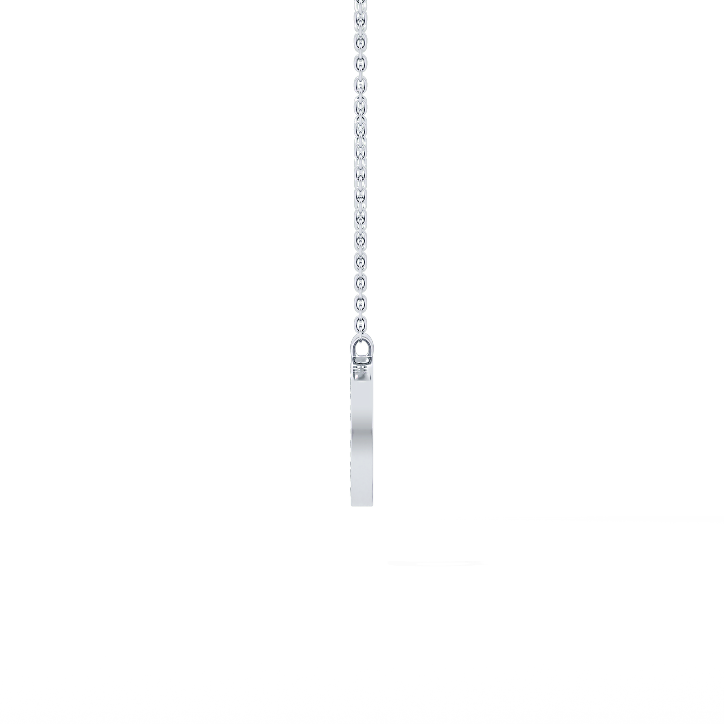 0.243 TCW Round Lab Grown Diamond D Initial Pendant Necklace