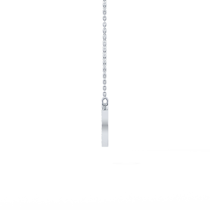 0.243 TCW Round Lab Grown Diamond D Initial Pendant Necklace