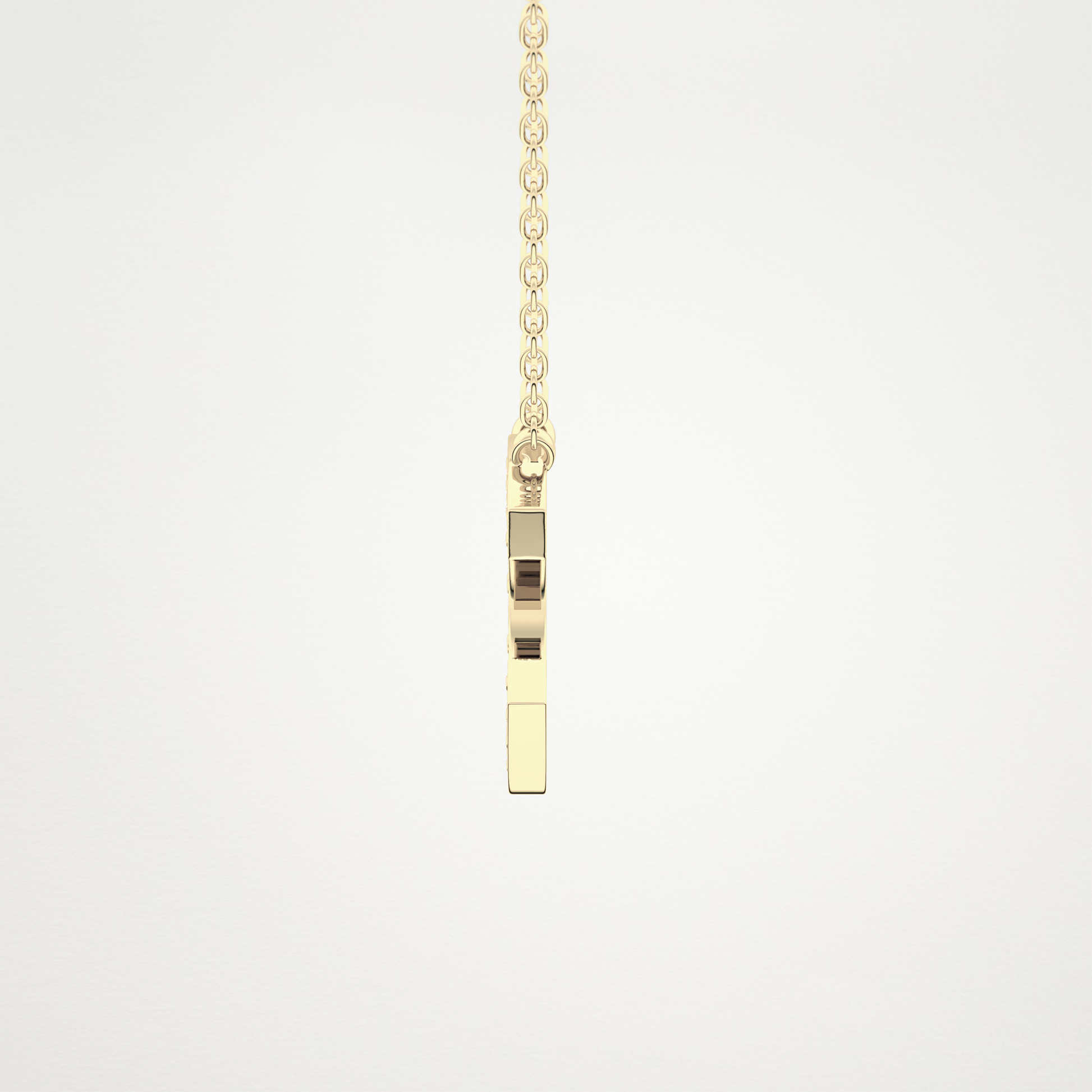 0.24 TCW Round Lab Grown Diamond C Initial Pendant Necklace