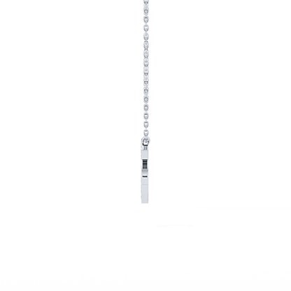 0.24 TCW Round Lab Grown Diamond C Initial Pendant Necklace