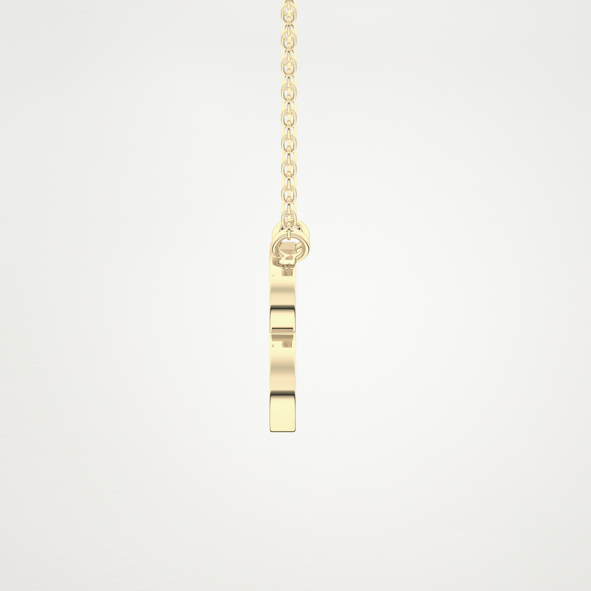 0.323 TCW Round Lab Grown Diamond B Initial Pendant Necklace