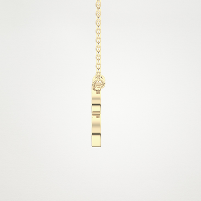 0.323 TCW Round Lab Grown Diamond B Initial Pendant Necklace