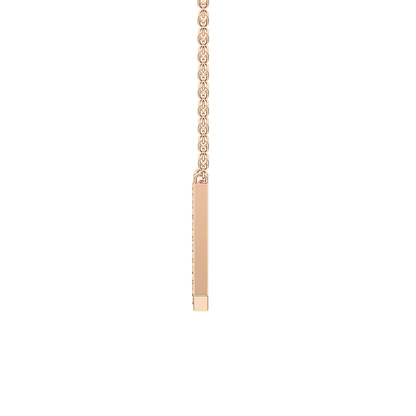 0.226 TCW Round Lab Grown Diamond A Initial Pendant Necklace