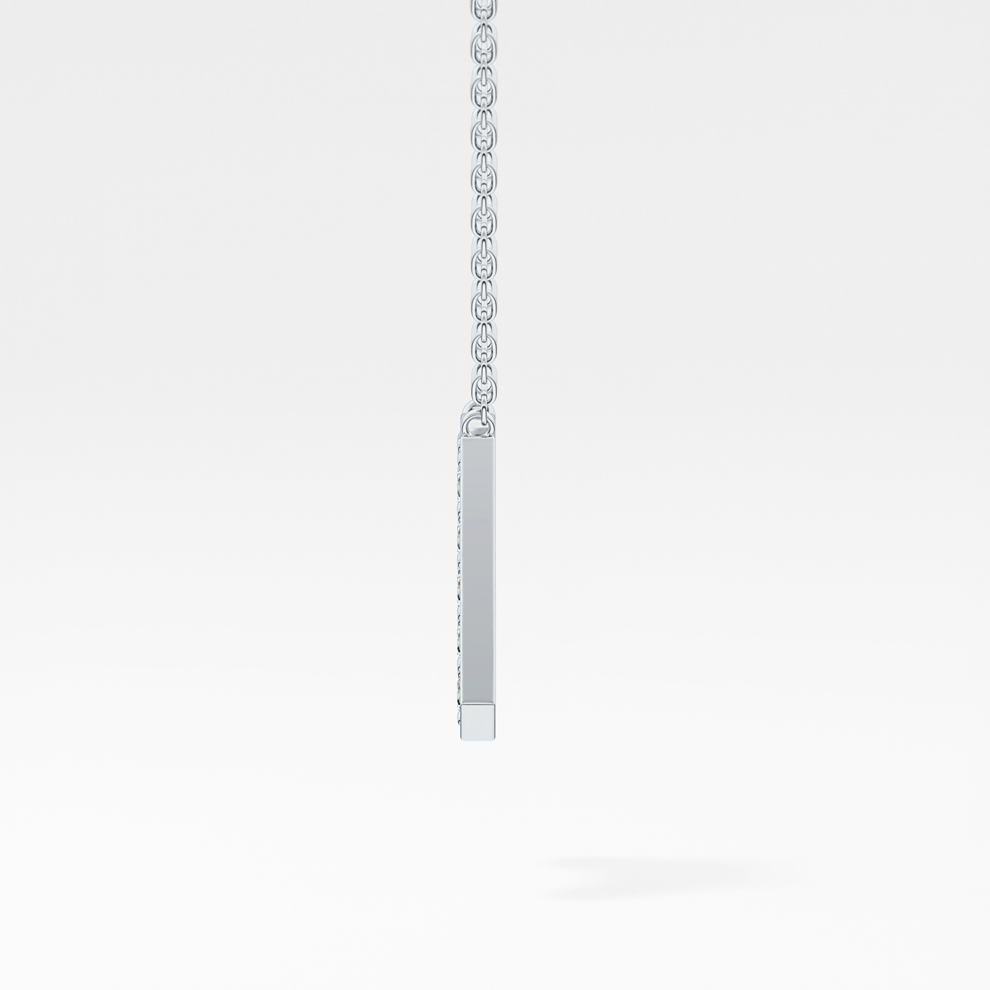 0.226 TCW Round Lab Grown Diamond A Initial Pendant Necklace