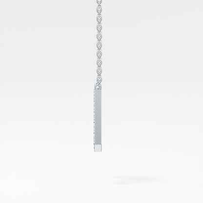 0.226 TCW Round Lab Grown Diamond A Initial Pendant Necklace