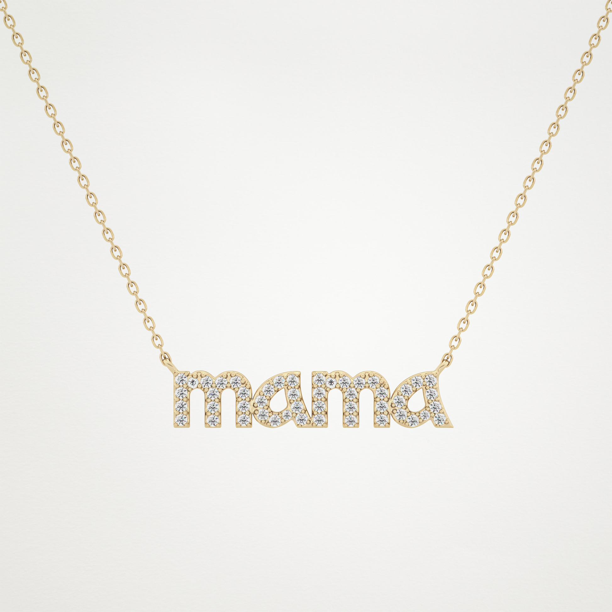 0.17 TCW Round Lab Grown Diamond MAMA Necklace