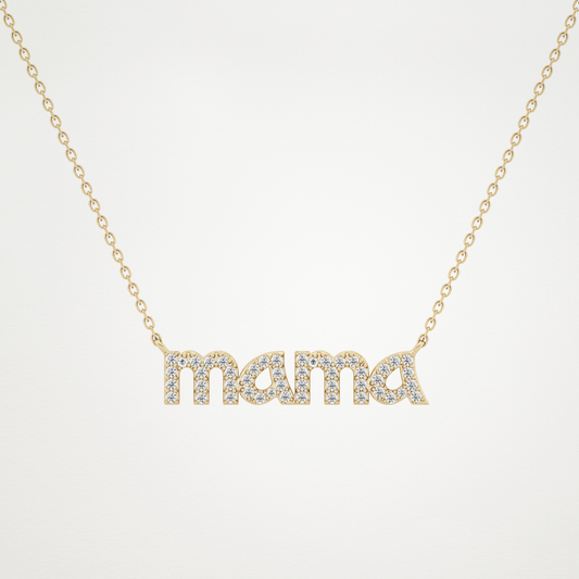 0.17 TCW Round Lab Grown Diamond MAMA Necklace
