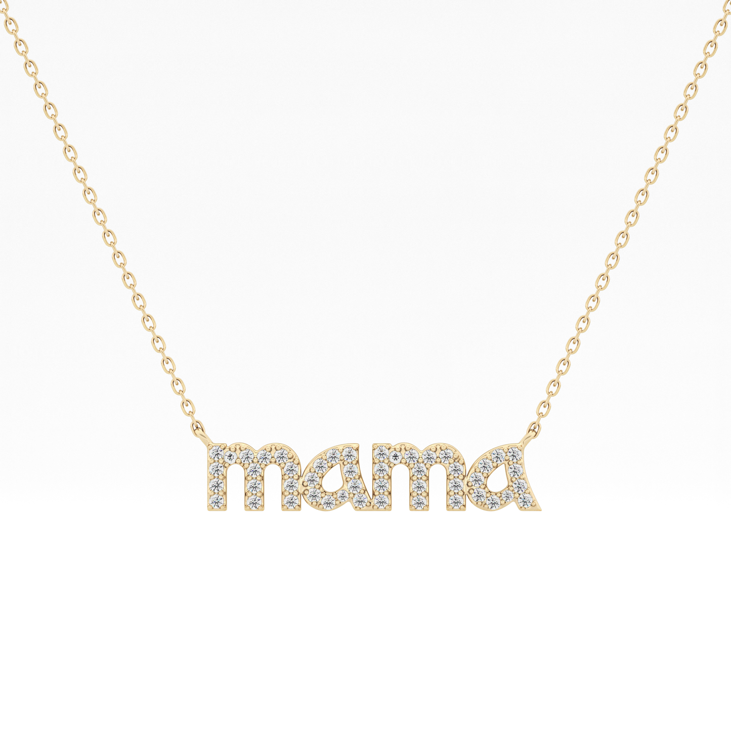 0.17 TCW Round Lab Grown Diamond MAMA Necklace