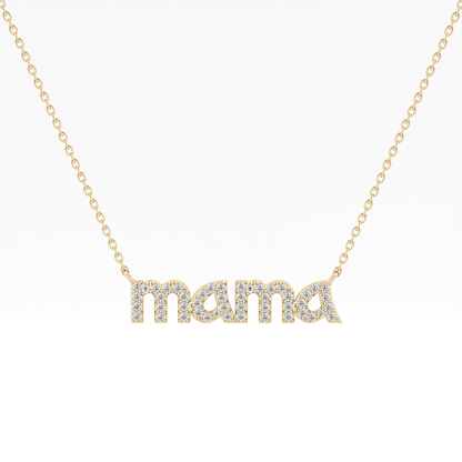 0.17 TCW Round Lab Grown Diamond MAMA Necklace