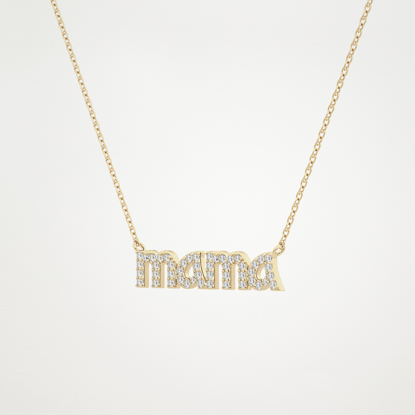 0.17 TCW Round Lab Grown Diamond MAMA Necklace