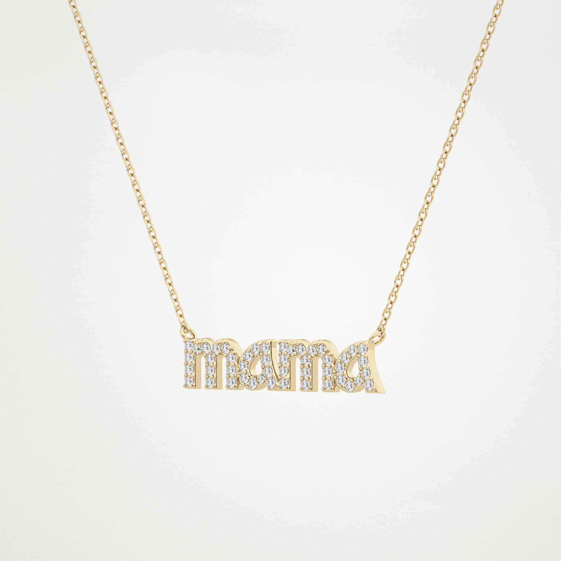 0.17 TCW Round Lab Grown Diamond MAMA Necklace