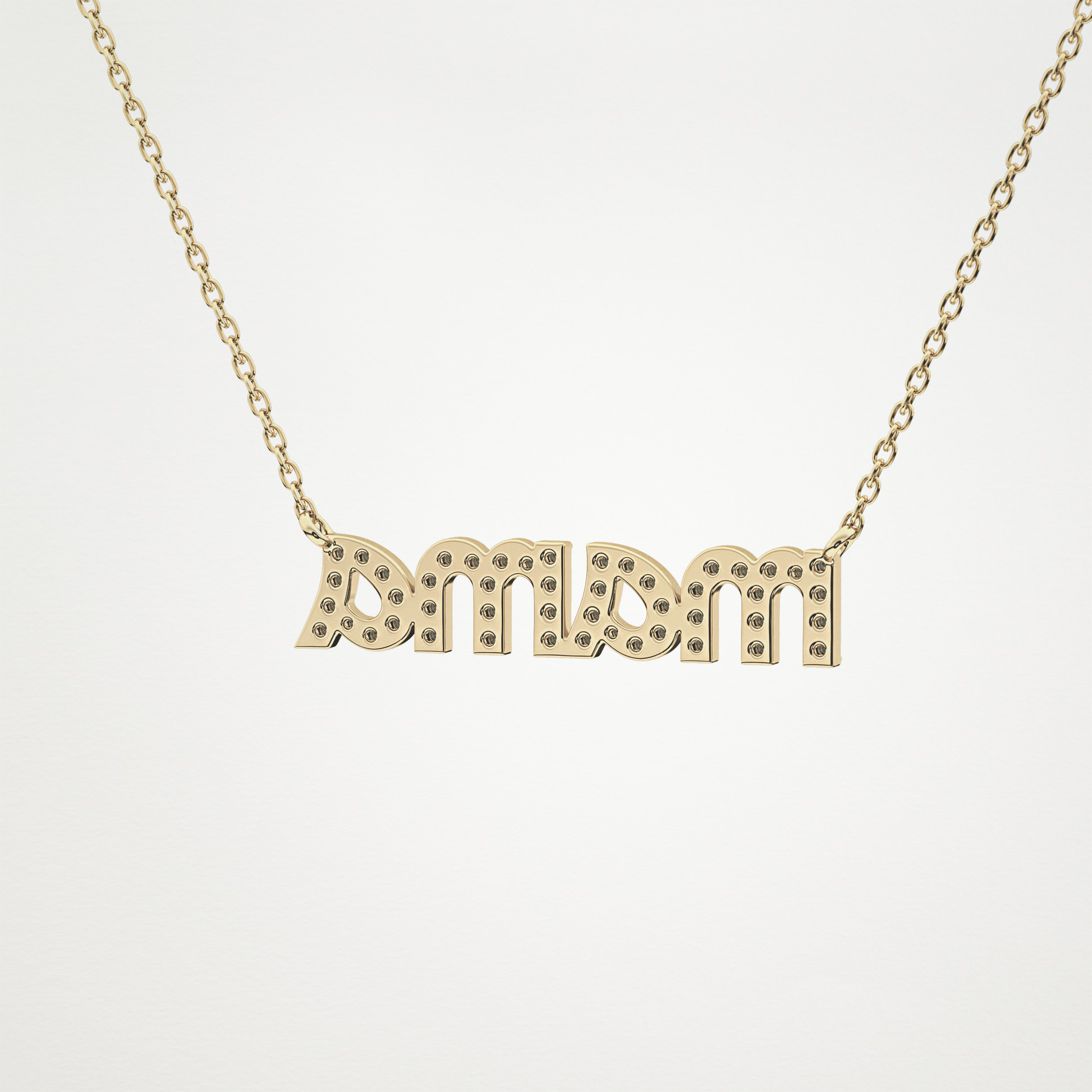 0.17 TCW Round Lab Grown Diamond MAMA Necklace