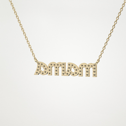 0.17 TCW Round Lab Grown Diamond MAMA Necklace