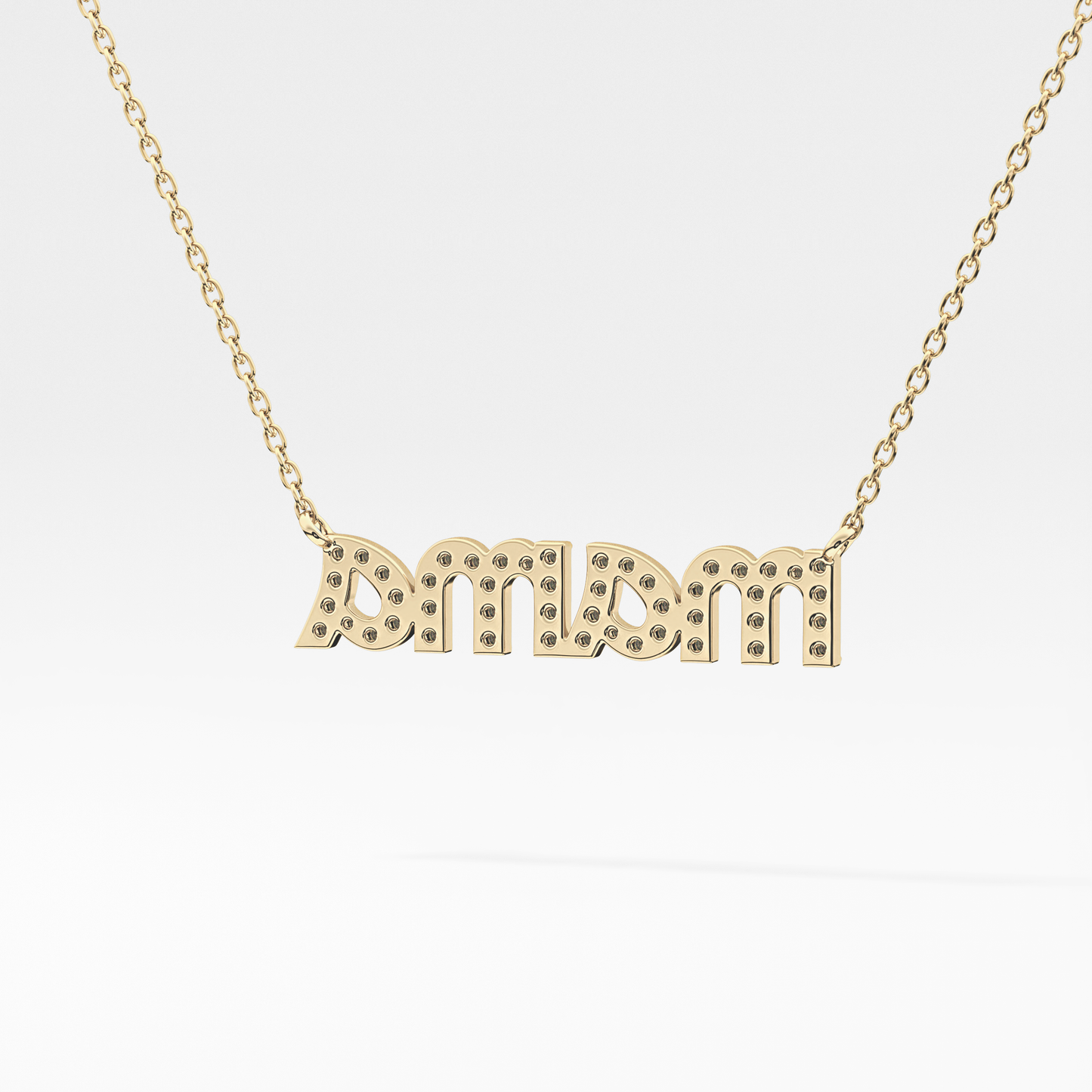 0.17 TCW Round Lab Grown Diamond MAMA Necklace