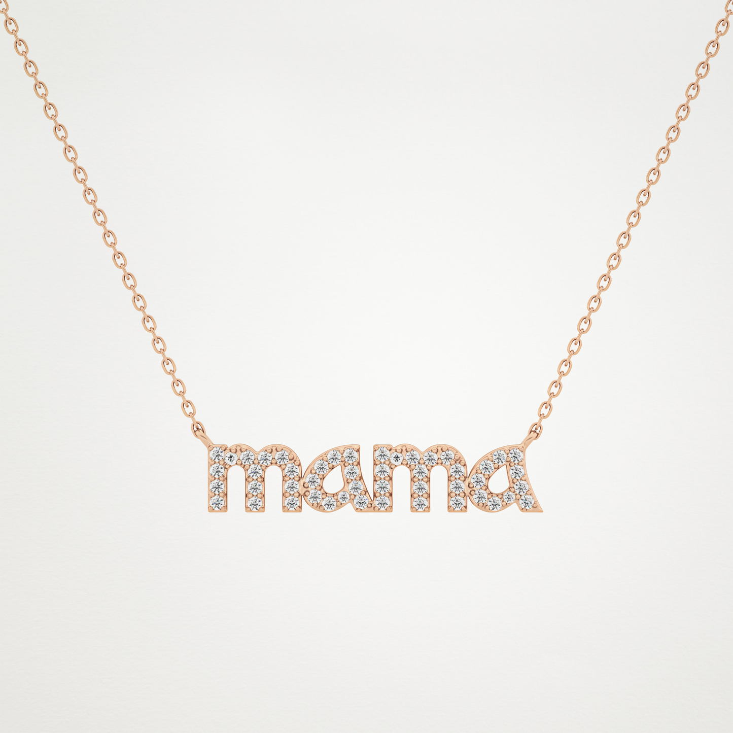 0.17 TCW Round Lab Grown Diamond MAMA Necklace