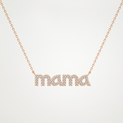 0.17 TCW Round Lab Grown Diamond MAMA Necklace