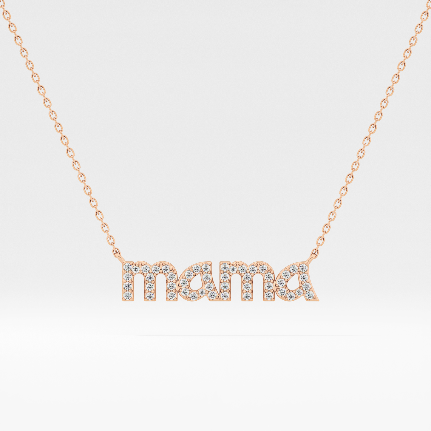 0.17 TCW Round Lab Grown Diamond MAMA Necklace