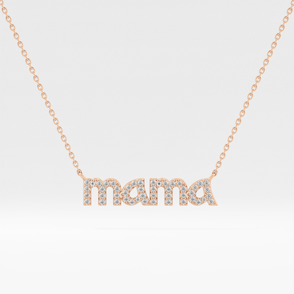 0.17 TCW Round Lab Grown Diamond MAMA Necklace