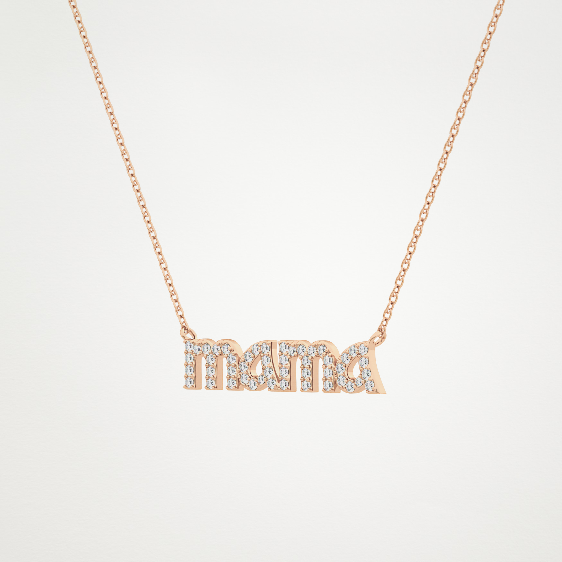 0.17 TCW Round Lab Grown Diamond MAMA Necklace