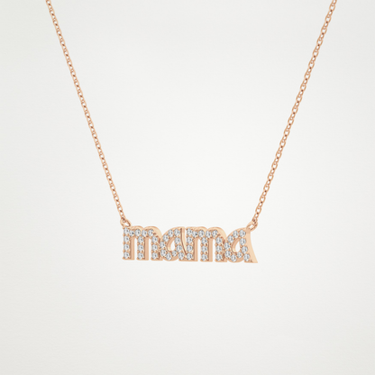0.17 TCW Round Lab Grown Diamond MAMA Necklace