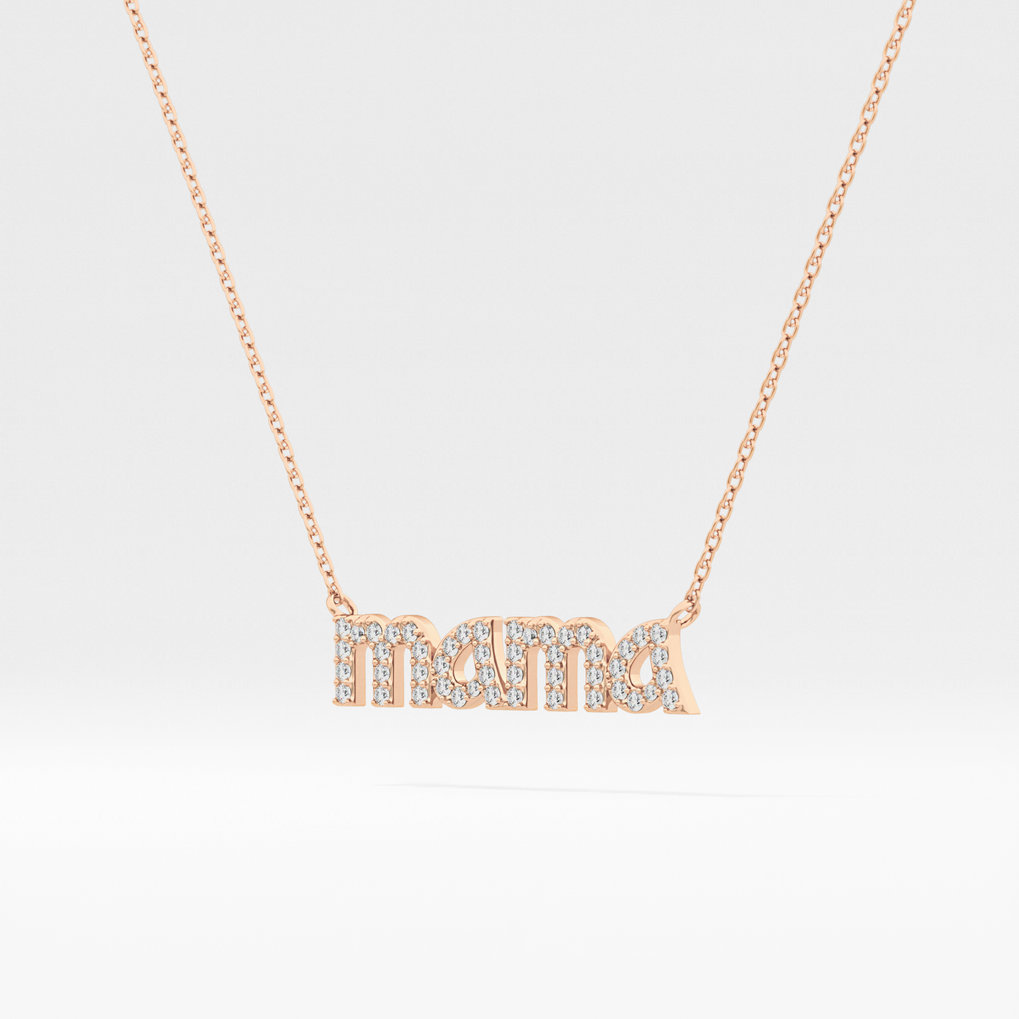 0.17 TCW Round Lab Grown Diamond MAMA Necklace