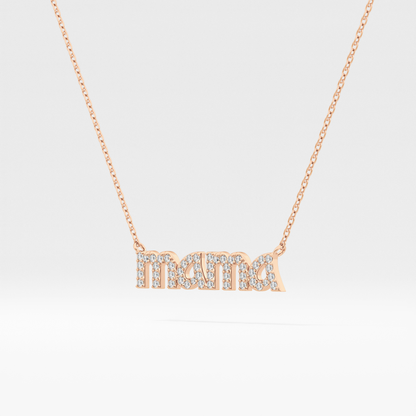 0.17 TCW Round Lab Grown Diamond MAMA Necklace