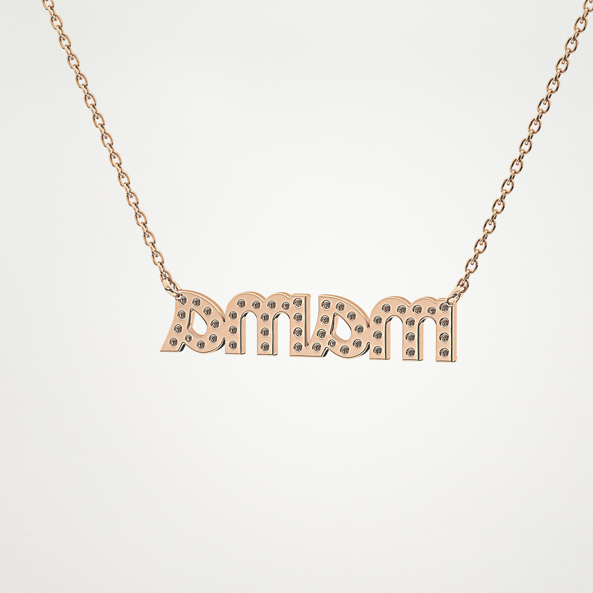 0.17 TCW Round Lab Grown Diamond MAMA Necklace