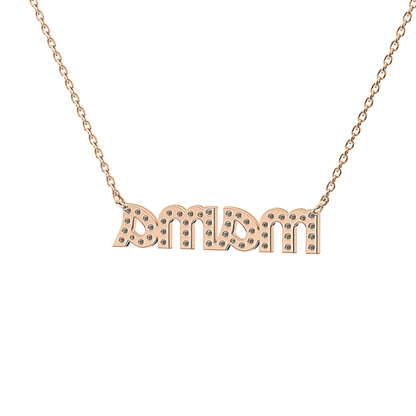 0.17 TCW Round Lab Grown Diamond MAMA Necklace