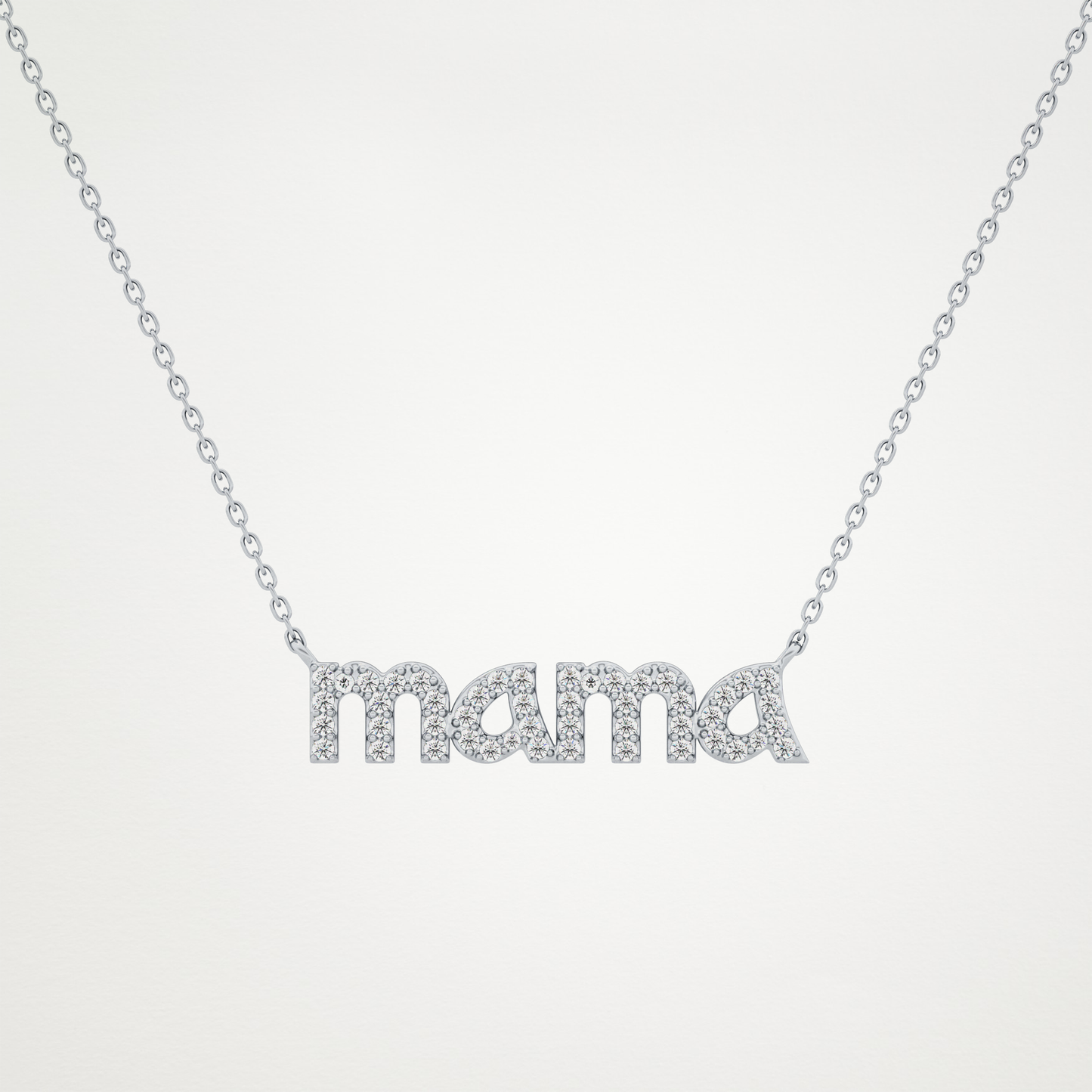 0.17 TCW Round Lab Grown Diamond MAMA Necklace