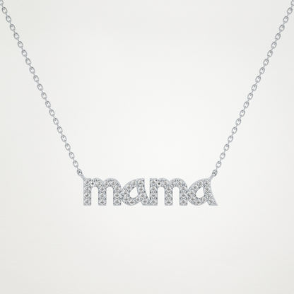 0.17 TCW Round Lab Grown Diamond MAMA Necklace
