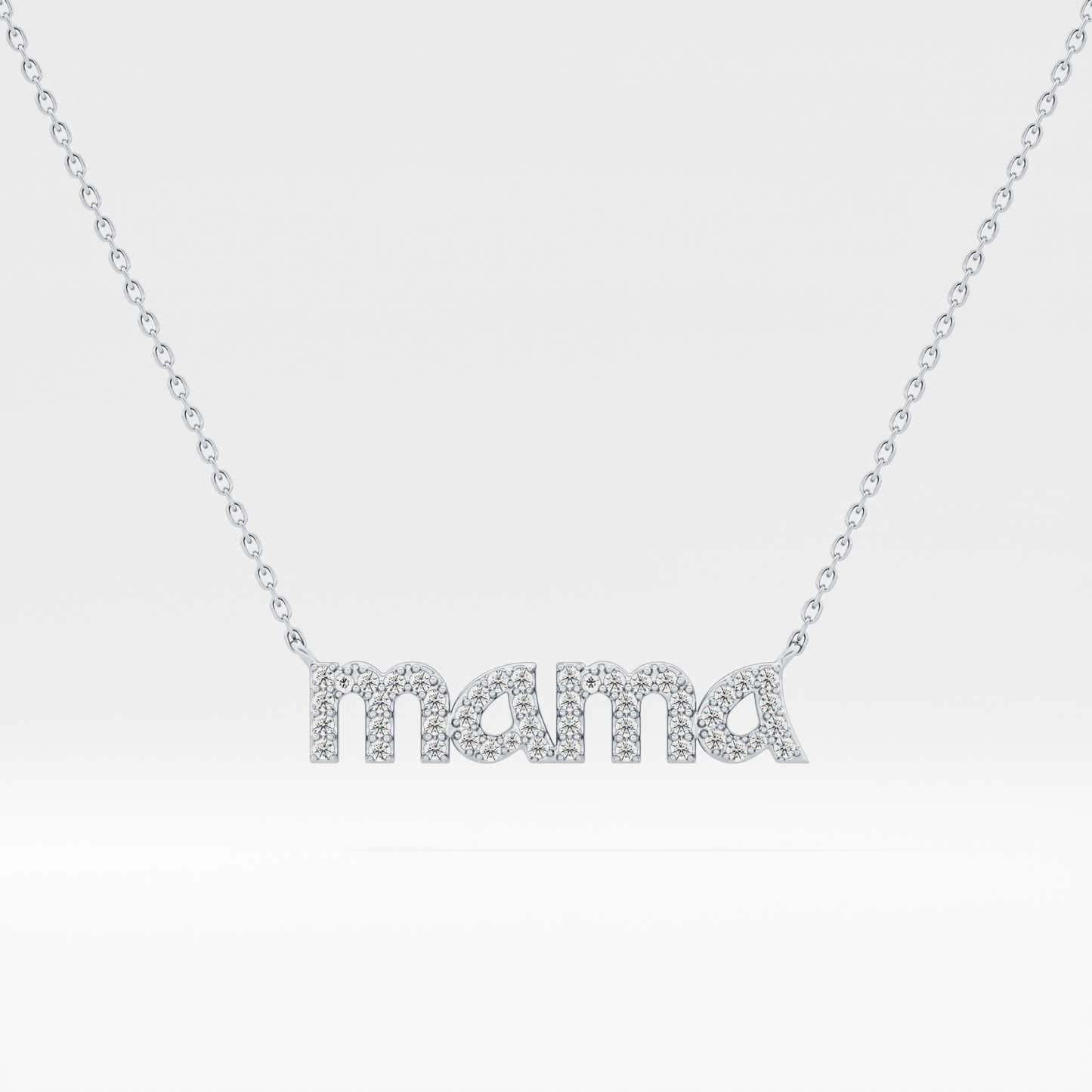0.17 TCW Round Lab Grown Diamond MAMA Necklace