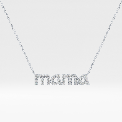 0.17 TCW Round Lab Grown Diamond MAMA Necklace