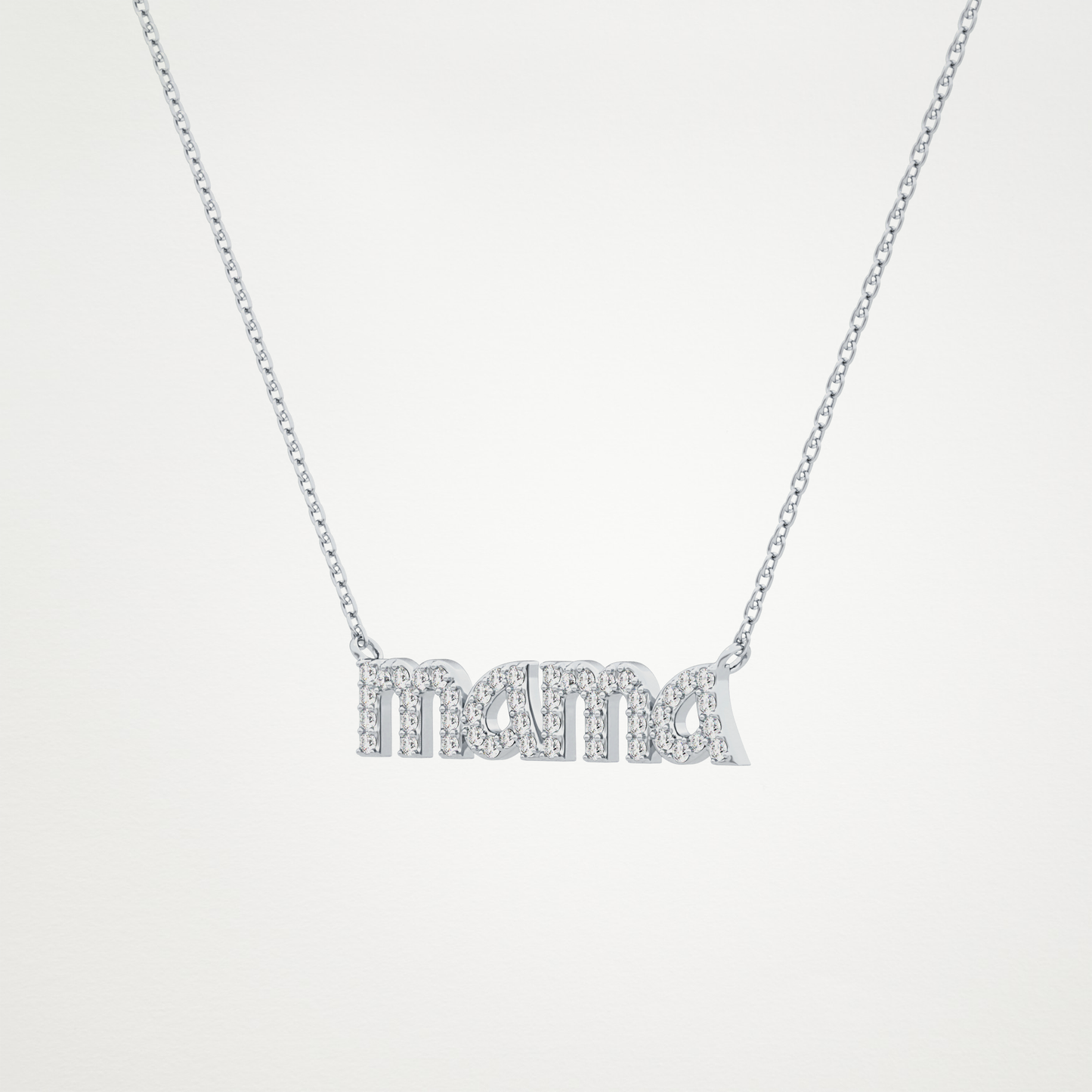 0.17 TCW Round Lab Grown Diamond MAMA Necklace