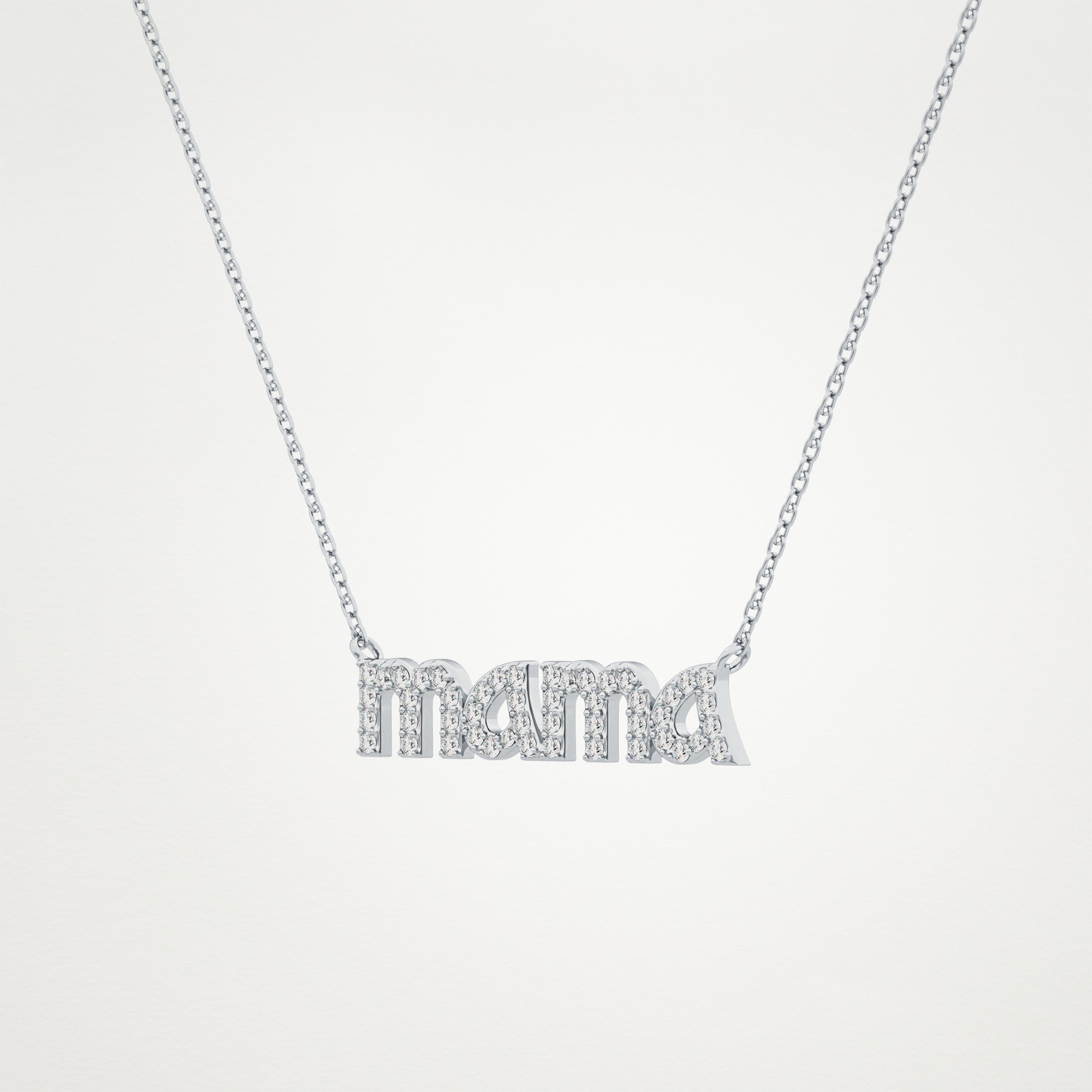 0.17 TCW Round Lab Grown Diamond MAMA Necklace