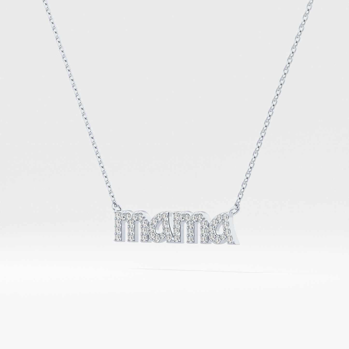 0.17 TCW Round Lab Grown Diamond MAMA Necklace