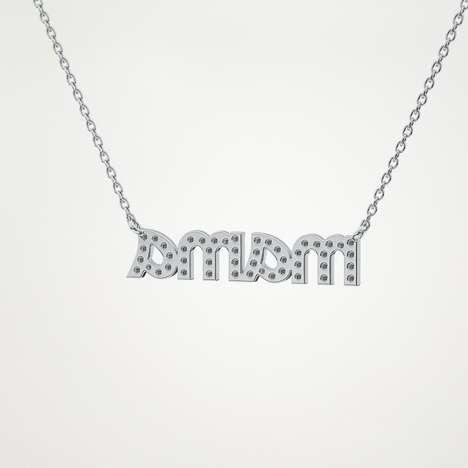 0.17 TCW Round Lab Grown Diamond MAMA Necklace