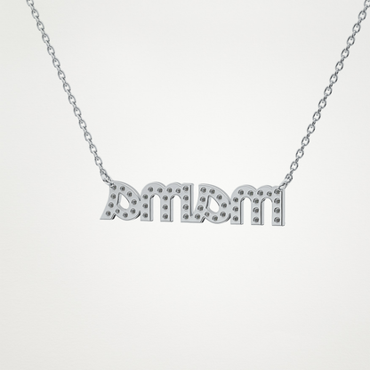0.17 TCW Round Lab Grown Diamond MAMA Necklace