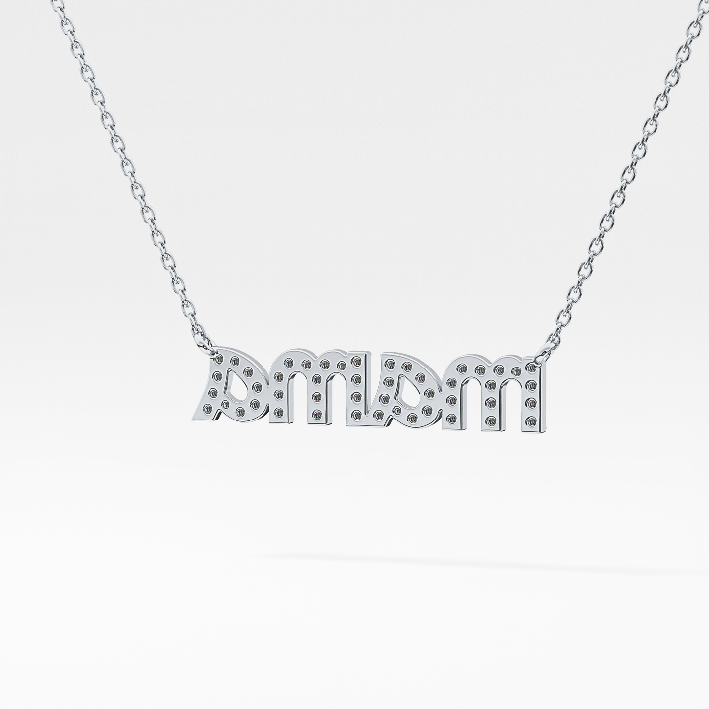 0.17 TCW Round Lab Grown Diamond MAMA Necklace