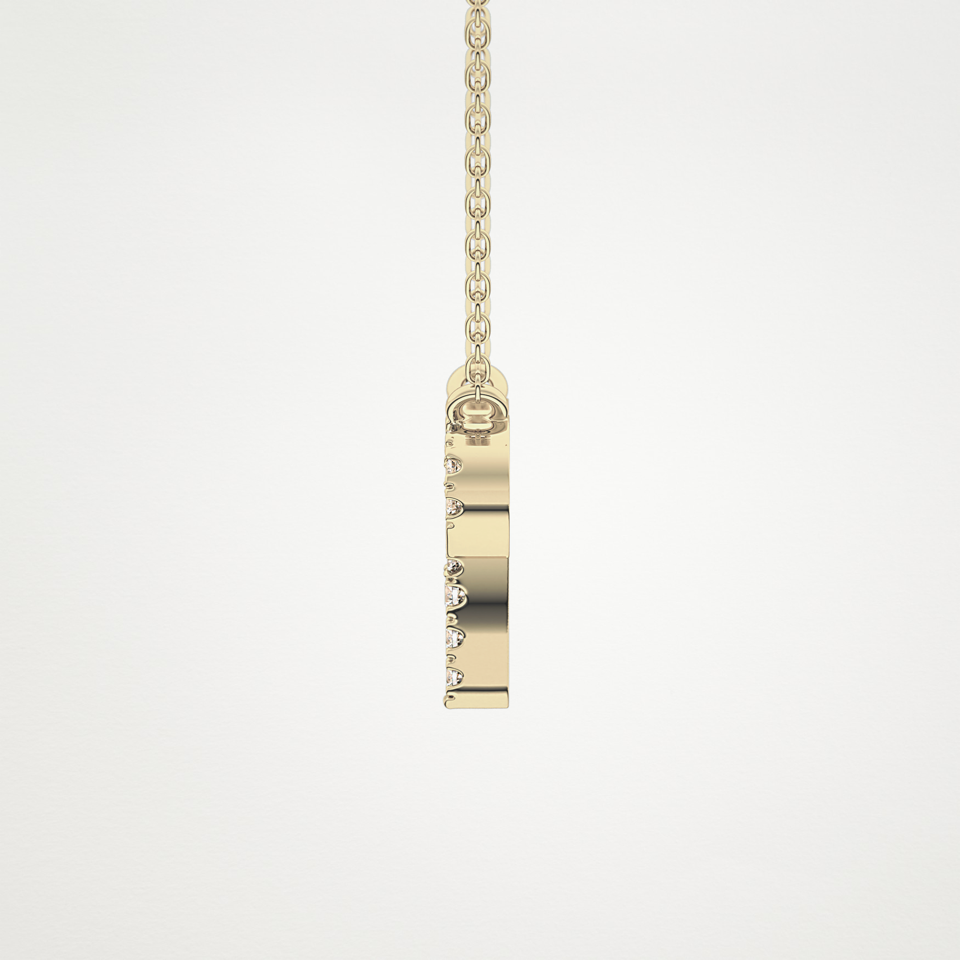 0.098 TCW Round Lab Grown Diamond Aries Zodiac Sign Necklace