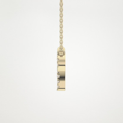 0.098 TCW Round Lab Grown Diamond Aries Zodiac Sign Necklace