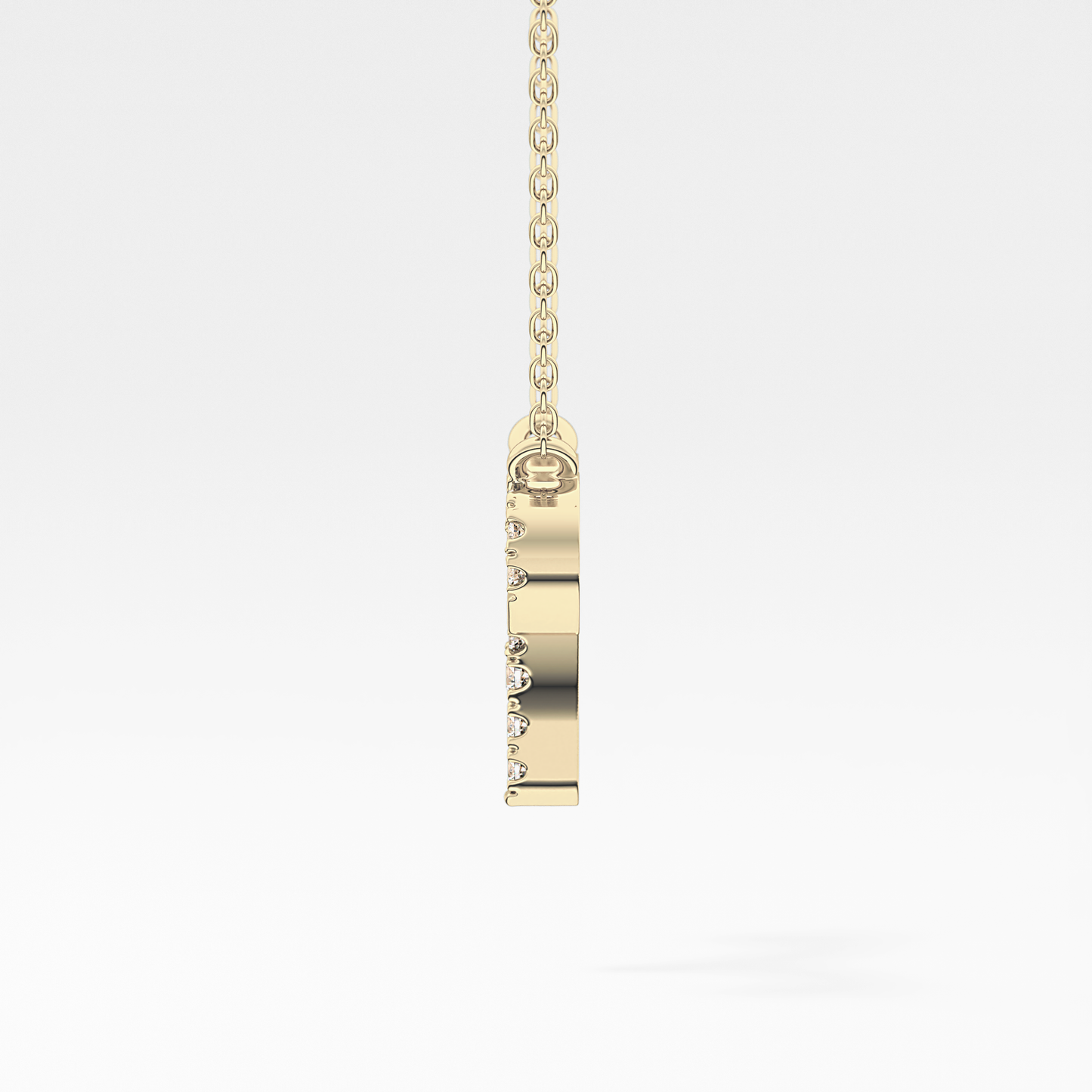 0.098 TCW Round Lab Grown Diamond Aries Zodiac Sign Necklace