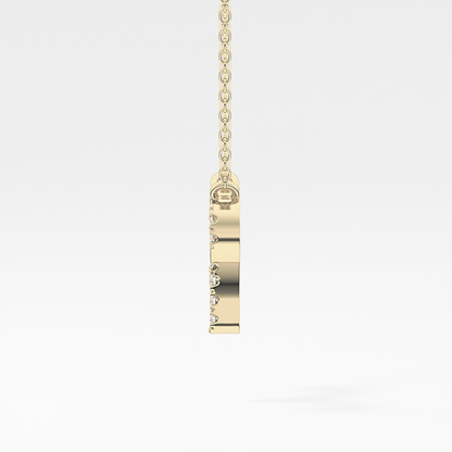 0.098 TCW Round Lab Grown Diamond Aries Zodiac Sign Necklace