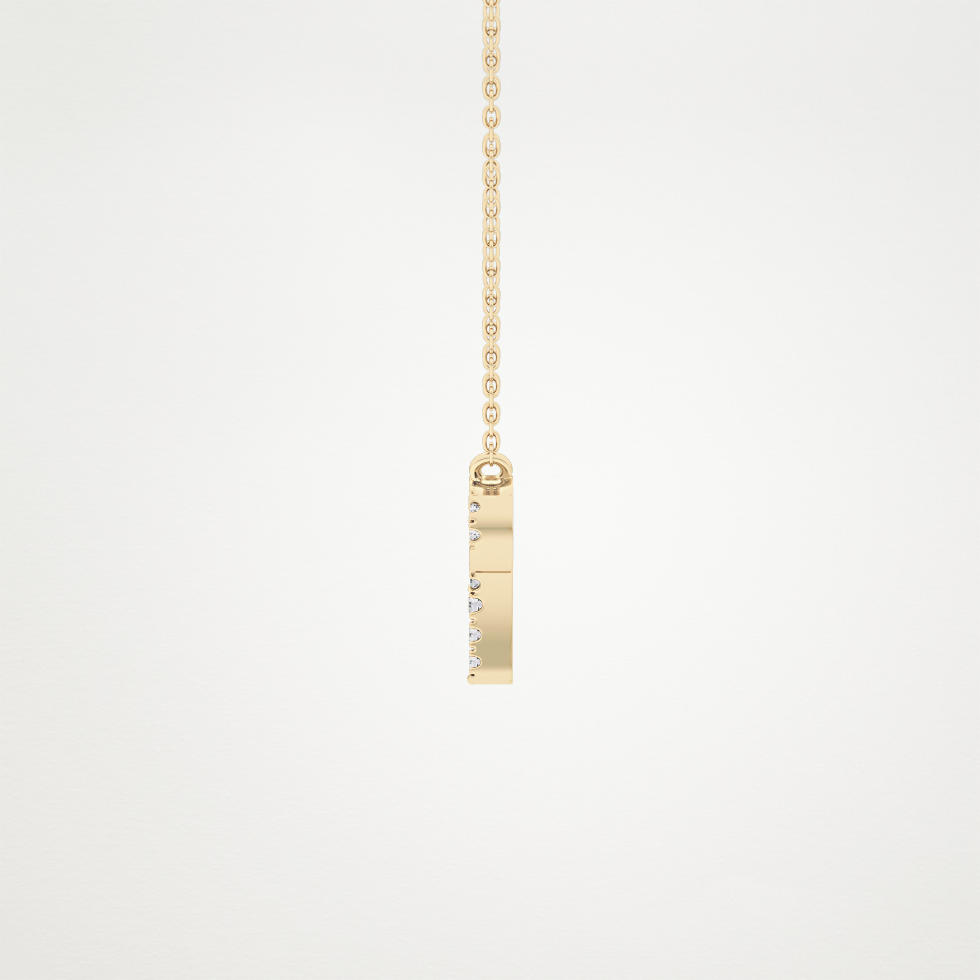 0.098 TCW Round Lab Grown Diamond Aries Zodiac Sign Necklace