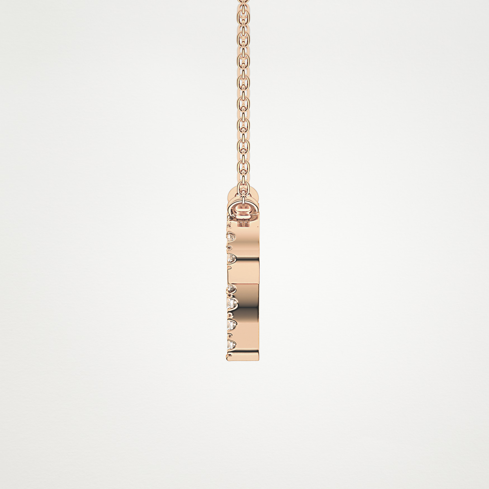 0.098 TCW Round Lab Grown Diamond Aries Zodiac Sign Necklace