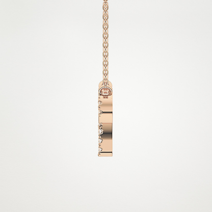 0.098 TCW Round Lab Grown Diamond Aries Zodiac Sign Necklace