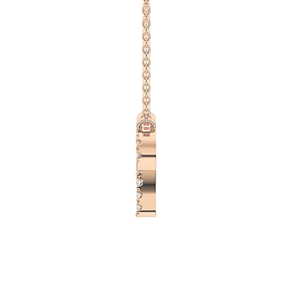 0.098 TCW Round Lab Grown Diamond Aries Zodiac Sign Necklace