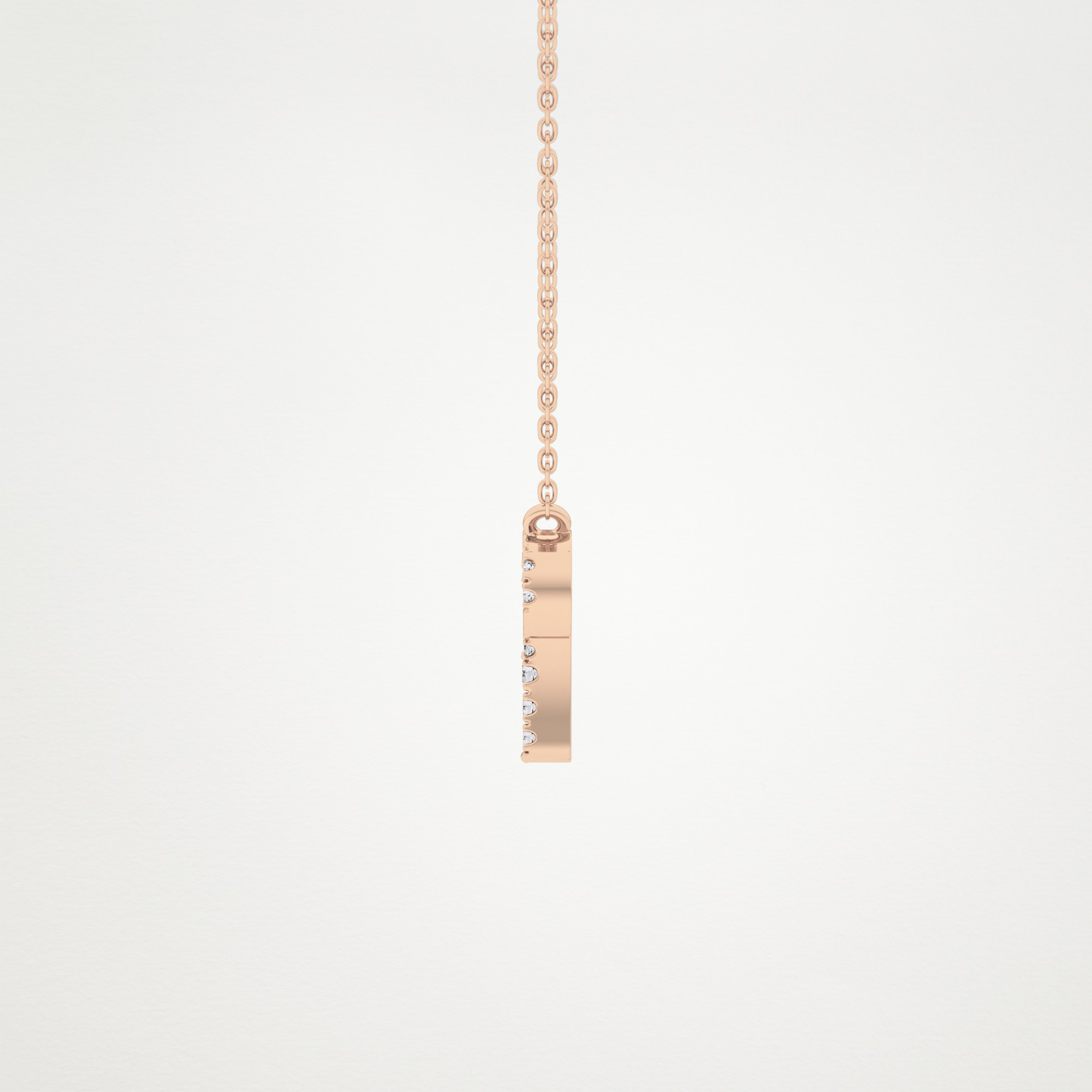 0.098 TCW Round Lab Grown Diamond Aries Zodiac Sign Necklace