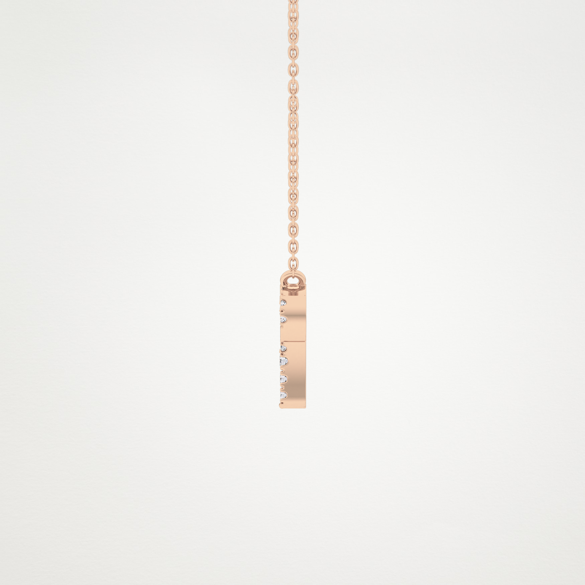 0.098 TCW Round Lab Grown Diamond Aries Zodiac Sign Necklace